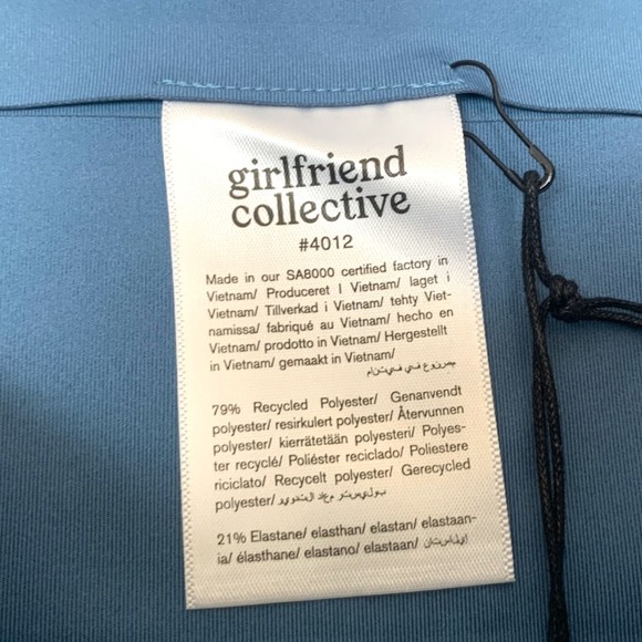 NWT Girlfriend Collective High Waist Capri Workout Leggings Navy Steel Small - Picture 9 of 9